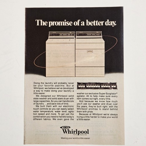 Vintage 1982 whirlpool washer - 1982,